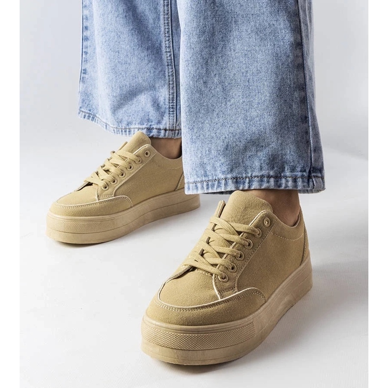 D/GMR Sneaker beige con plateau di Amathymes 1