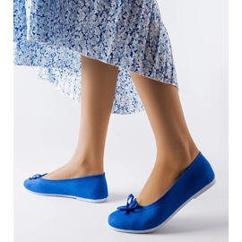 D/GMR Ballerine in tessuto blu di Gendron 1