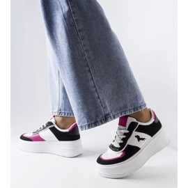 D/GMR Sneakers con plateau nere e rosa di Gidle nero 2
