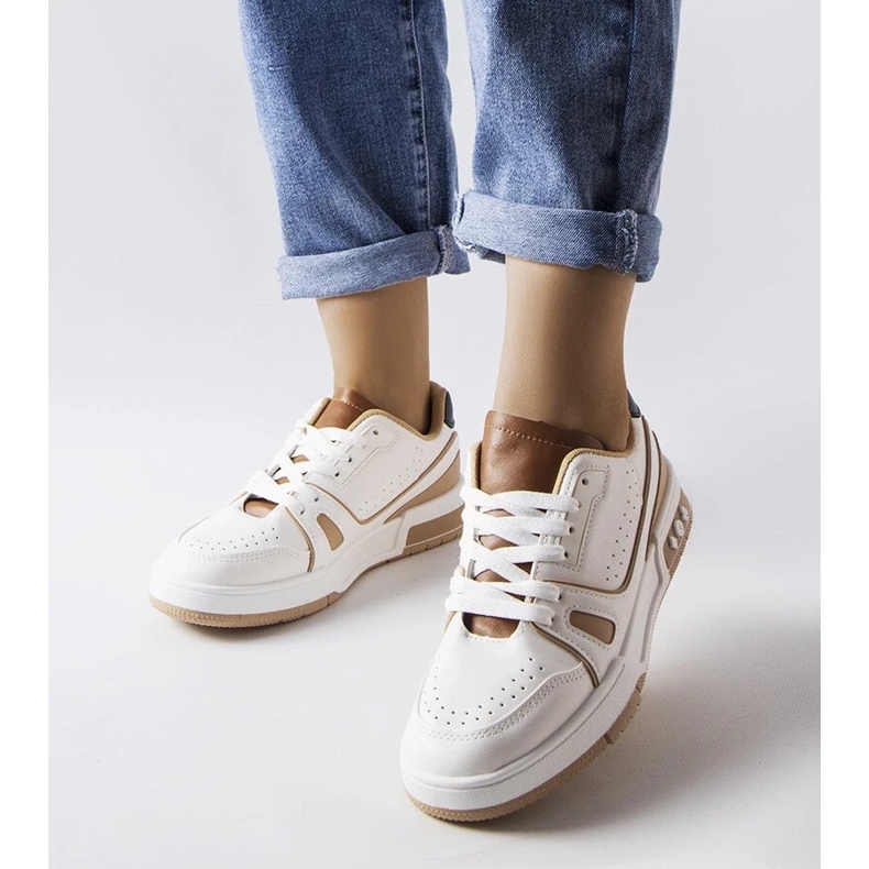D/GMR Sneakers bianche con inserti beige di Willson bianco 1