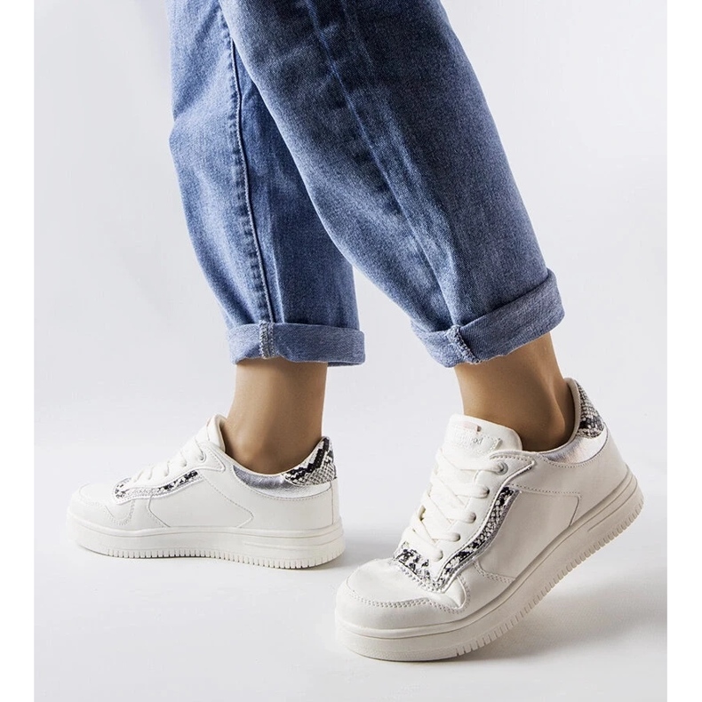 D/GMR Sneaker Nelma in ecopelle bianca 2
