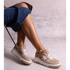 D/GMR Sneakers beige con inserto a specchio di Kollins 2