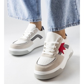 D/GMR Sneakers bianche con inserto in eco suede di Kollins bianco 1