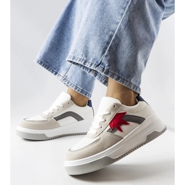 D/GMR Sneakers bianche con inserto in eco suede di Kollins bianca 2