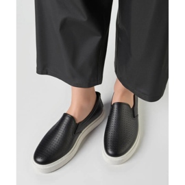 Towns Sneaker slip-on nere traforate nero 1