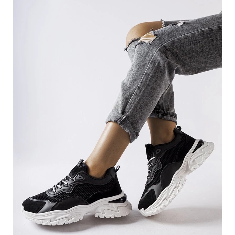 D/GMR Sneakers nere con battistrada a vista di Rosita nero 2