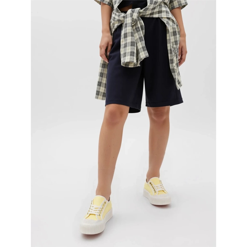 Sneakers platform da donna gialle giallo 1