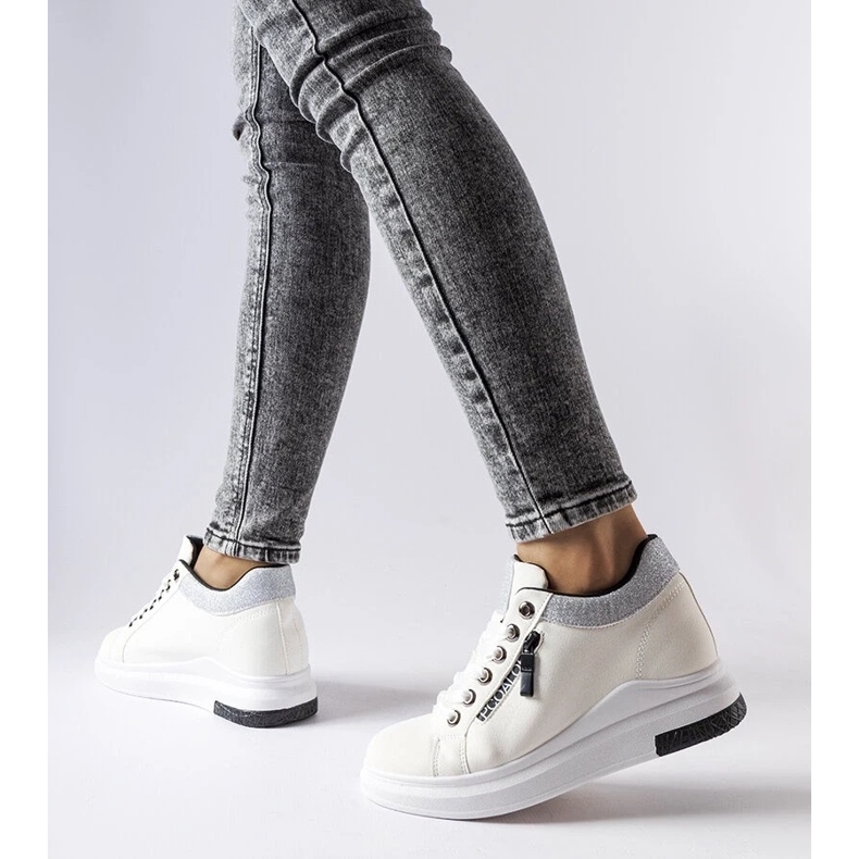 D/GMR Sneakers con zeppa bianche Birmingham bianca 1