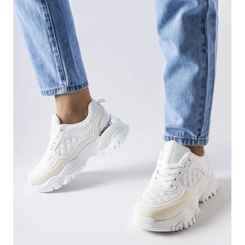 D/GMR Sneakers bianche con inserto argento di Esquibel bianco 2