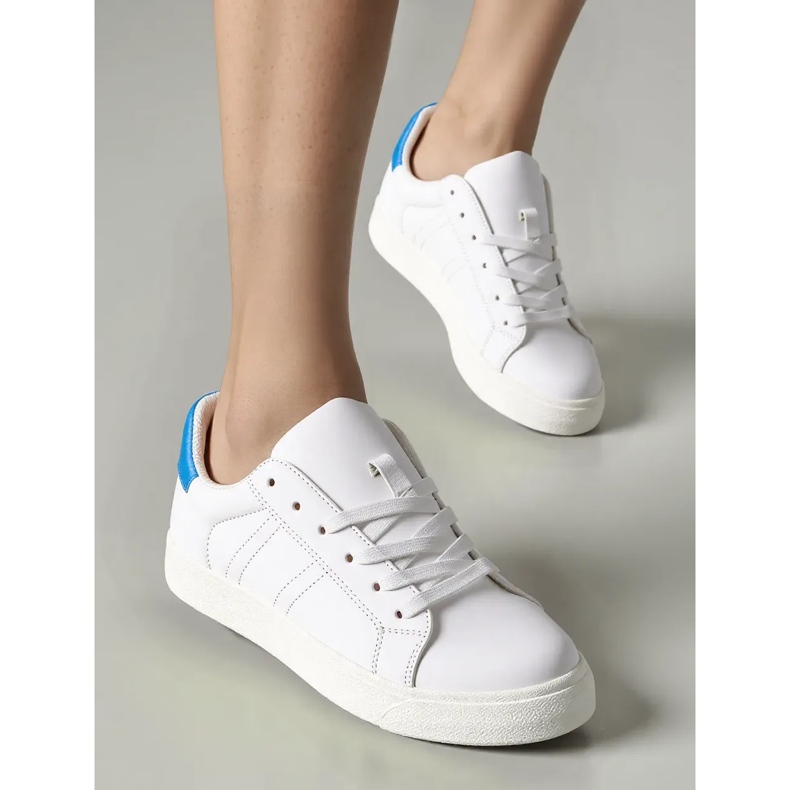 Sneakers da donna blu bianco 2