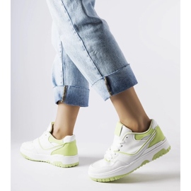 D/GMR Sneakers Barrette bianche e verdi bianco 2