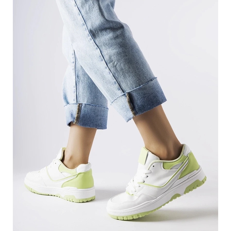 D/GMR Sneakers Barrette bianche e verdi bianca 2