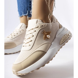 D/GMR Sneakers beige e bianche con filo decorativo Acciano 2
