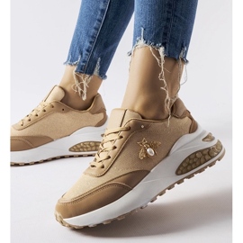 D/GMR Sneakers bianche e marroni con filo decorativo Acciano marrone 1