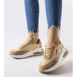D/GMR Sneakers bianche e marroni con filo decorativo Acciano marrone 2