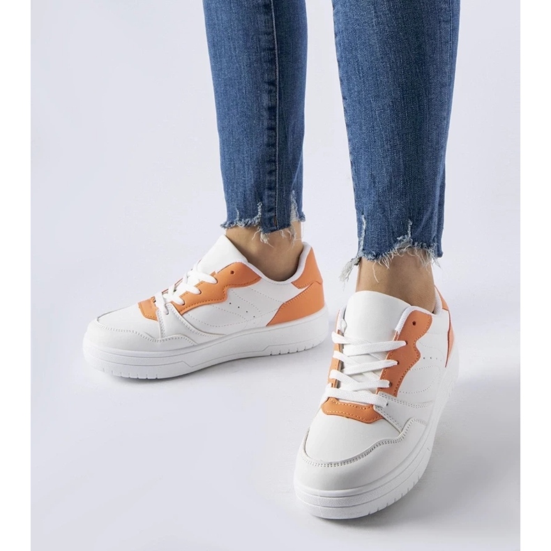 D/GMR Scarpe Fournie bianche con accenti arancioni bianco 1