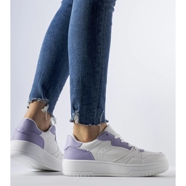 D/GMR Sneaker bianche con accenti viola Fournie bianco 2