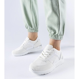 D/GMR Scarpe sportive da donna Sneaker bianche Gallo bianco 2