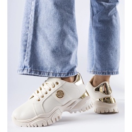 D/GMR Sneaker beige con massiccia suola Arpaia 1