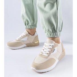 D/GMR Sneakers in tessuto beige di Geraldino 2