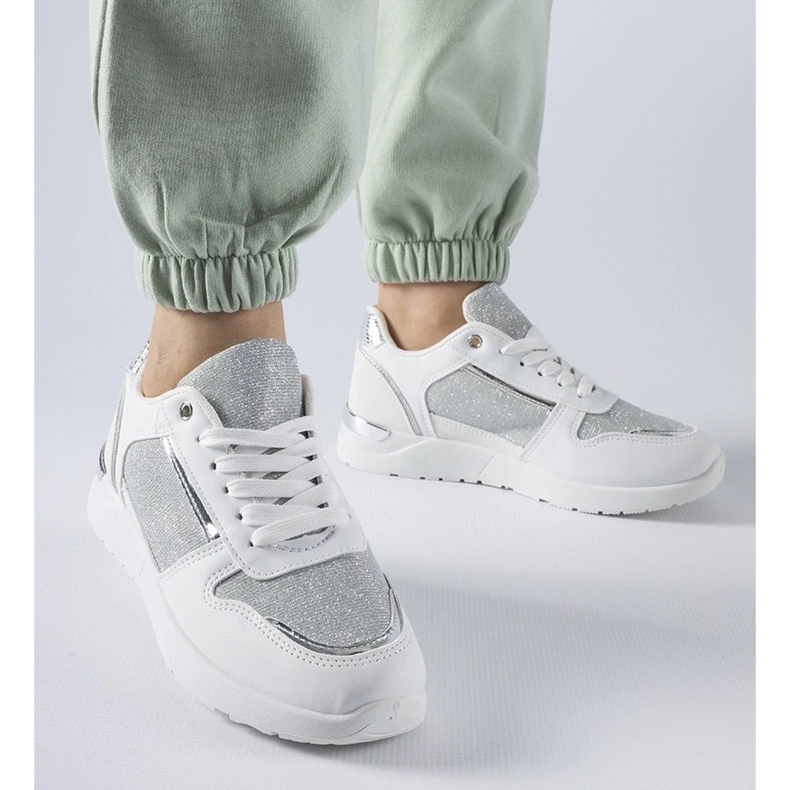 D/GMR Sneaker bianche con filo decorativo di Facondo bianco 1