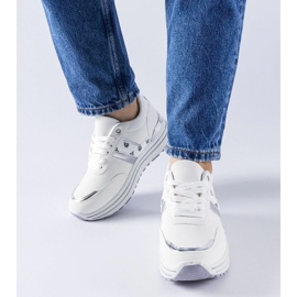 D/GMR Sneakers Provinciale bianche con plateau bianca 2