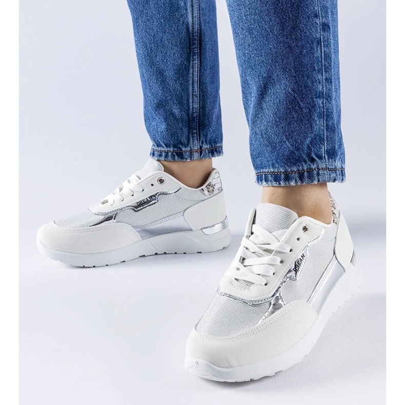 D/GMR Sneakers bianche glitterate di Roganzuolo bianca 1