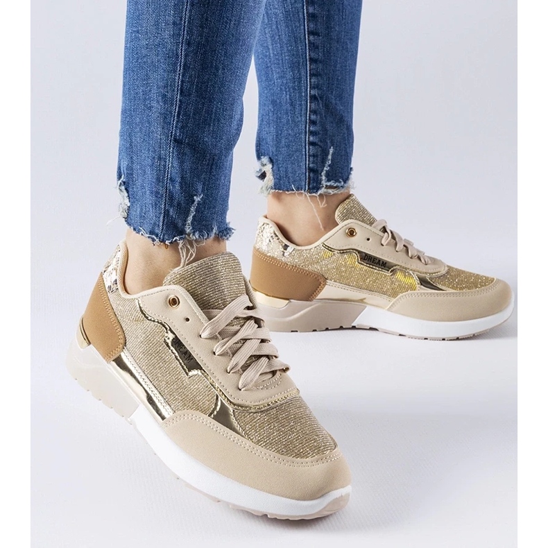 D/GMR Sneakers beige glitterate di Roganzuolo 1