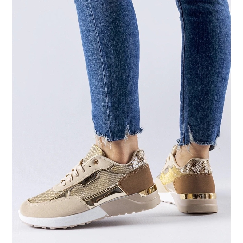 D/GMR Sneakers beige glitterate di Roganzuolo 2