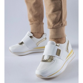 D/GMR Sneakers slip-on bianche con plateau Sages bianco 2