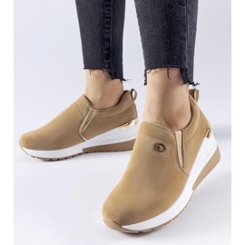 D/GMR Sneakers con zeppa Vitale beige scuro 1