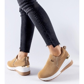 D/GMR Sneakers con zeppa Vitale beige scuro 2