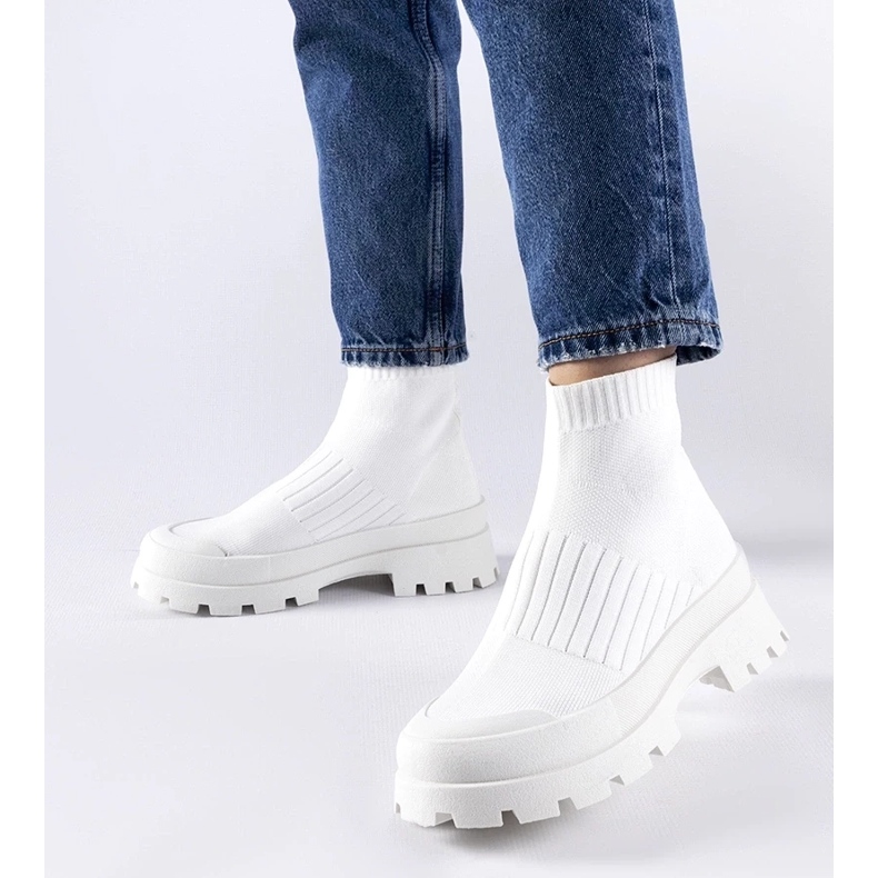 D/GMR Sneaker bianche con tomaia flessibile Varden bianca 1