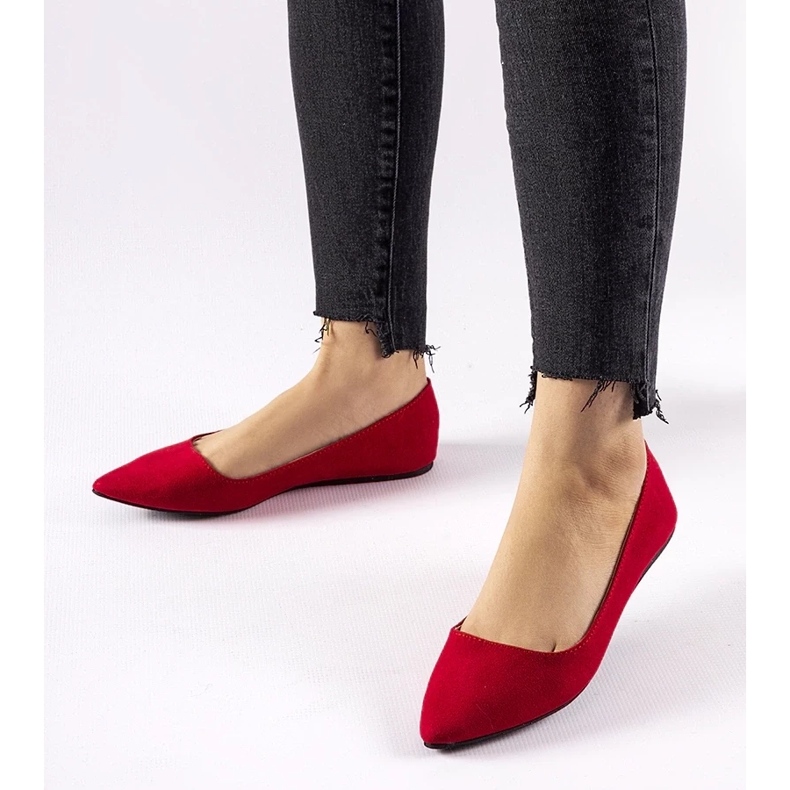 D/GMR Ballerine rosse a punta Riv rosso 2