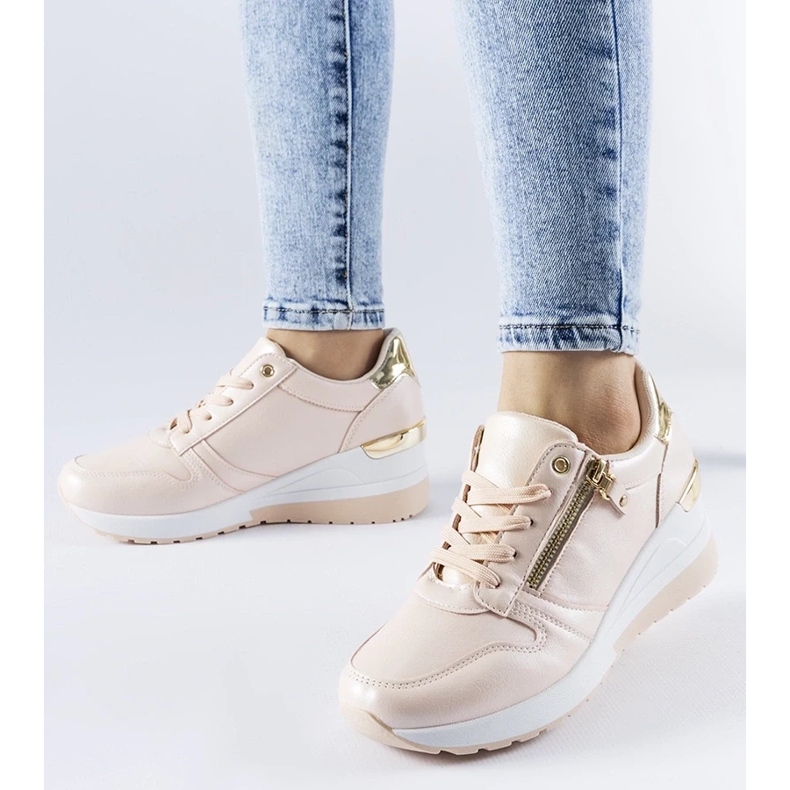 D/GMR Sneakers beige decorate con cerniera Marietta 2