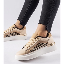 D/GMR Sneakers beige con brillantini Briercliff 1