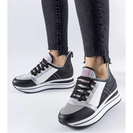 D/GMR Sneakers nere glitterate sulla piattaforma Marcè nero 1