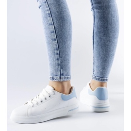 D/GMR Scarpe da ginnastica Leland bianche e blu bianco 1