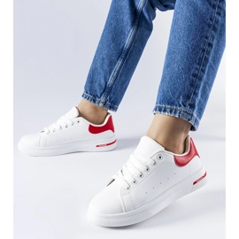 D/GMR Scarpe da ginnastica Leland bianche e rosse bianco 1