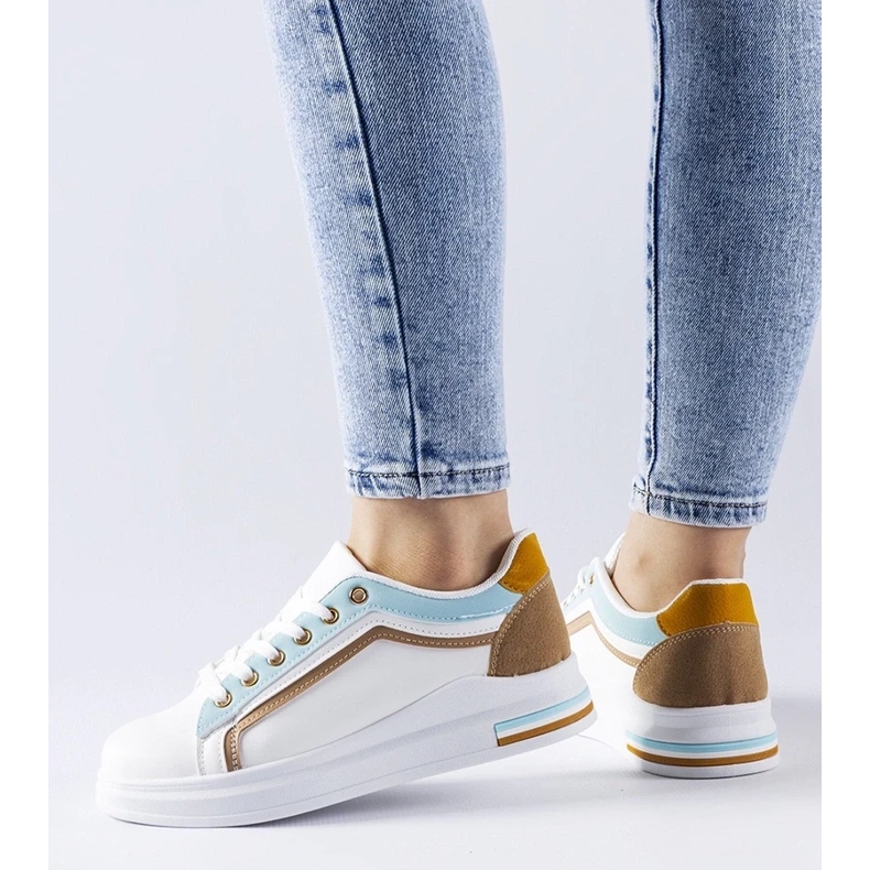 D/GMR Scarpe da ginnastica Mayfield bianche e blu bianca 2