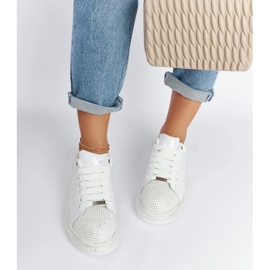 D/GMR Sneakers bianche con strass Goe NN2N4011 2