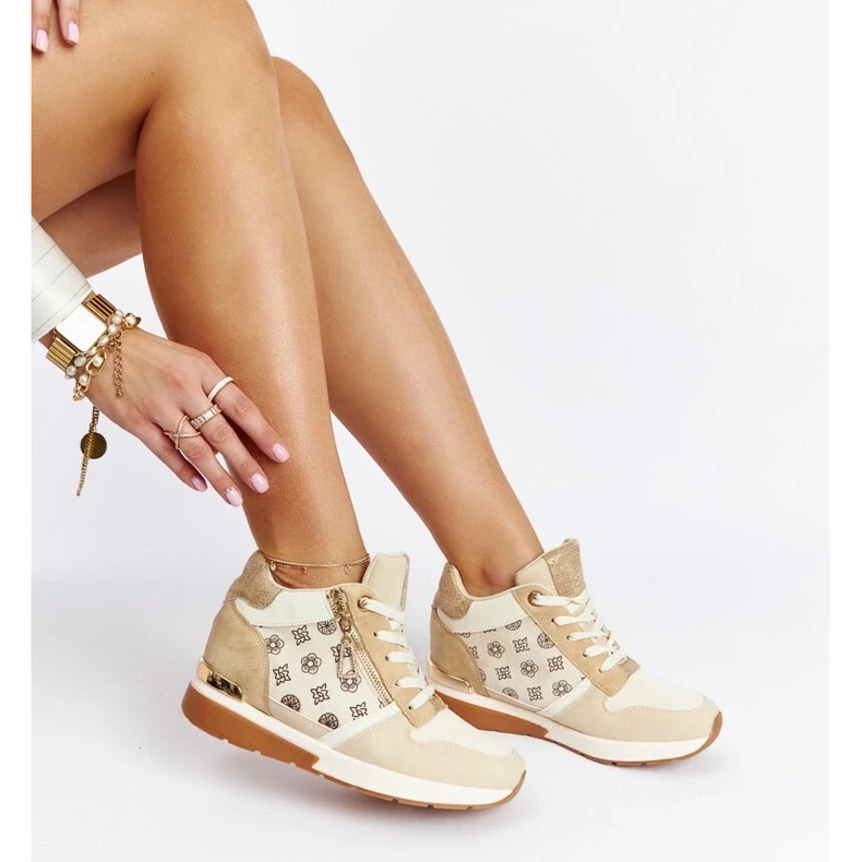 D/GMR Sneakers con zeppa Knoxville beige 2