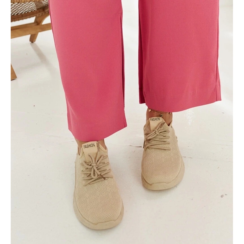 D/GMR Sneakers Mira in tessuto beige 2