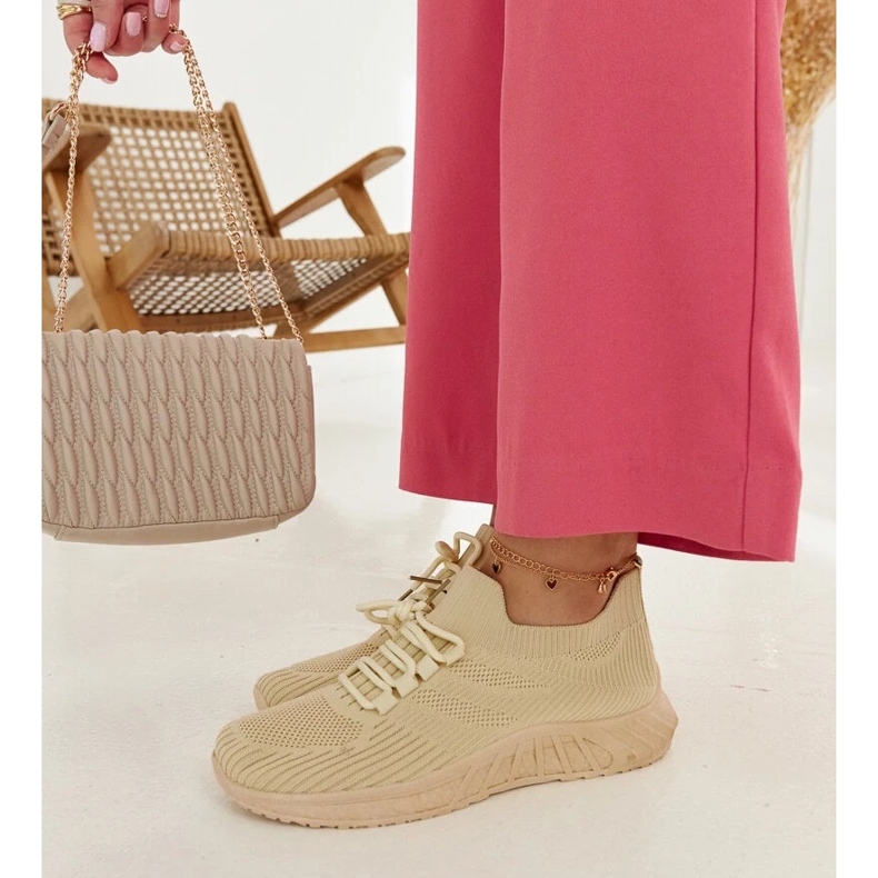 D/GMR Sneakers in tessuto beige di Ornella 2