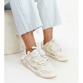 D/GMR Sneakers beige con inserti in tessuto Melilot 1