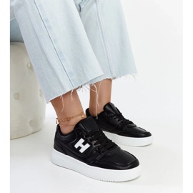 D/GMR Sneakers nere su piattaforma Mentha bianca nero 2