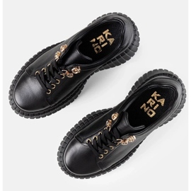D/GMR Sneaker in pelle nera sulla piattaforma Karino nero 2
