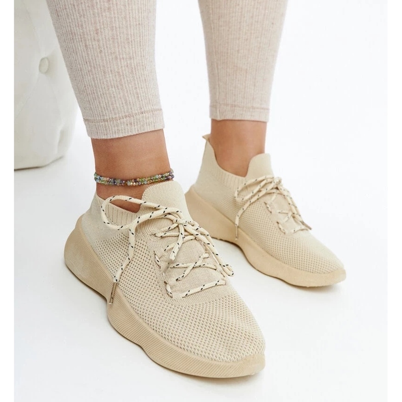 D/GMR Scarpe da ginnastica sportive Roshni beige 1