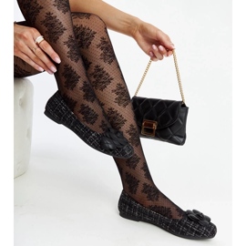 D/GMR Ballerine nere con fiore decorativo Mateja nero 2