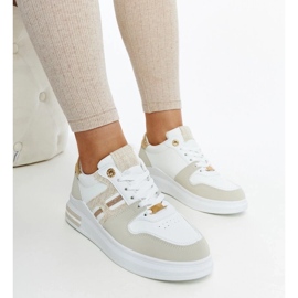 D/GMR Sneakers bianche e beige sulla piattaforma Negisti bianco 1